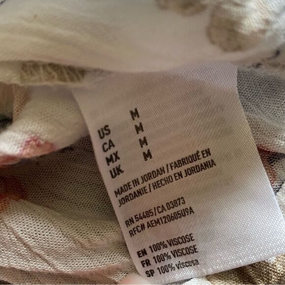 American Eagle Top Off Shoulder Floral Multiway Festival Boho Medium - Picture 7 of 12